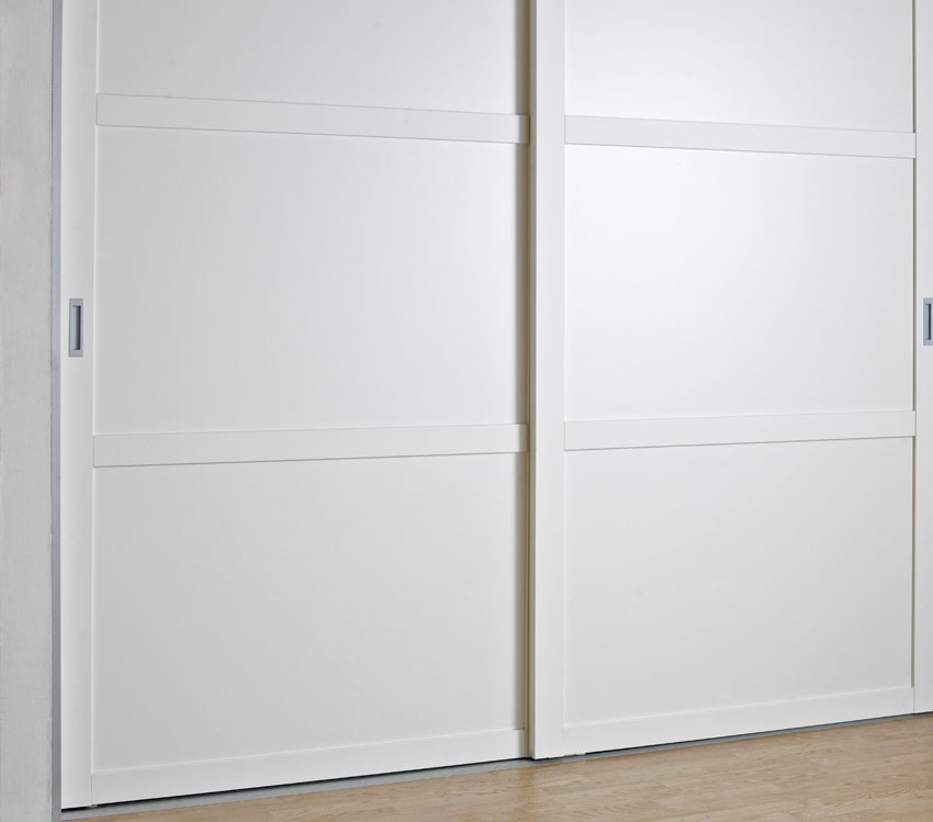 Mogensen Contoura Ramdörr skjutdörrar på mått till garderob med 2 dörrar - Total bredd 92 till 125 cm.