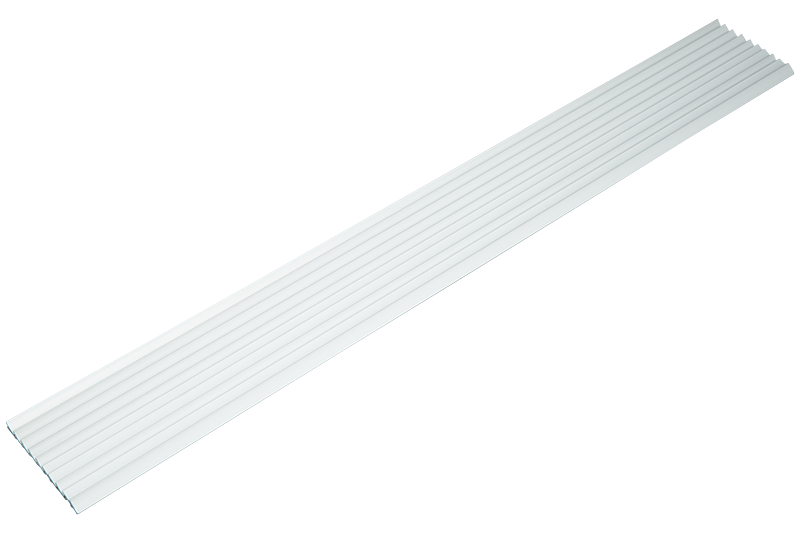 Ventilationsgaller. 59,6 x 10,1 cm. Aluminium