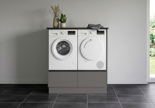 Multi-Living Bryggers sæt med Cibo Grigio | Underskab m. skuffe, Vaskeskab, Gavle, Sokkelsæt - Bryggers sæt 1