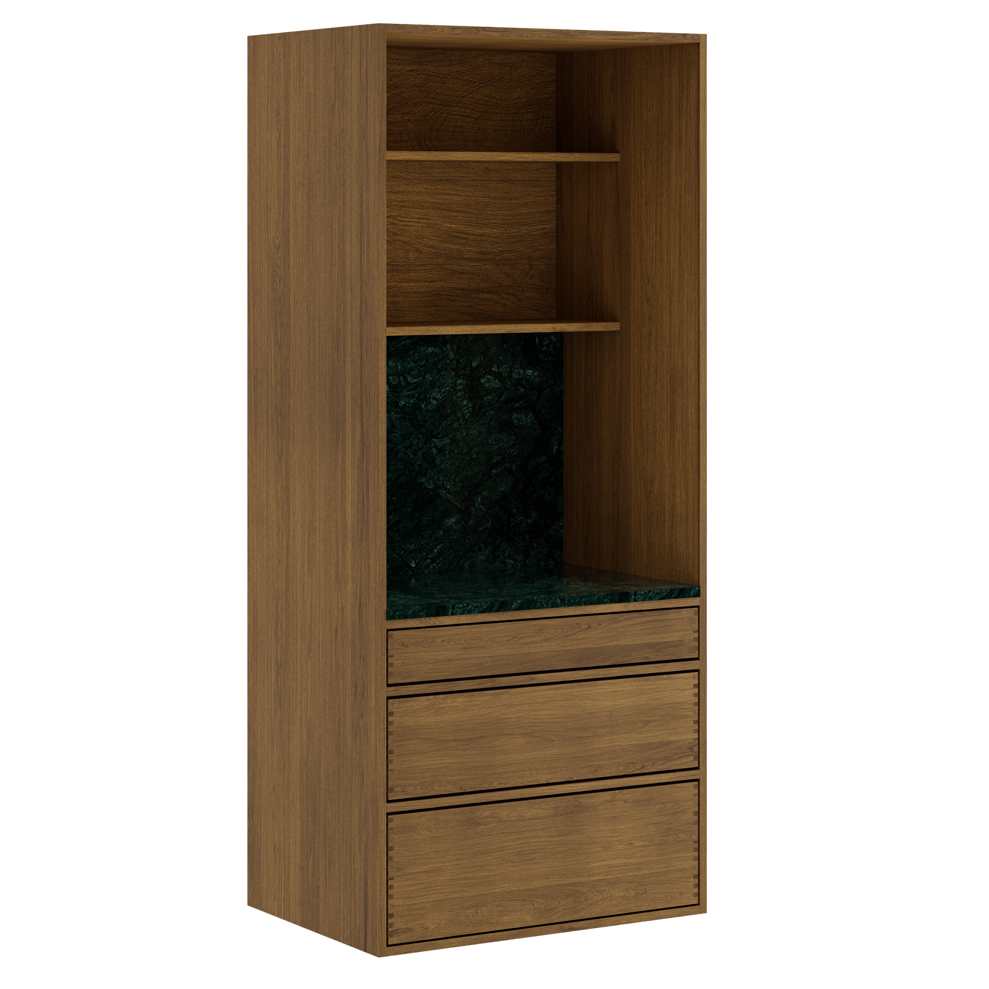80 cm Mörkoljat Just Wood Push baristaskåp