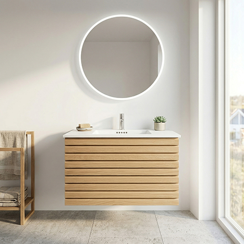 Badsæt i Træ 102 cm fra Kitchn med Washington Eg Natur Front