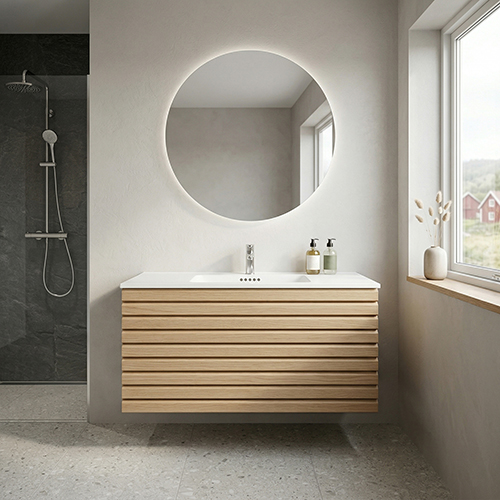 Badsæt i Træ 122 cm fra Kitchn med Washington Eg Natur Front