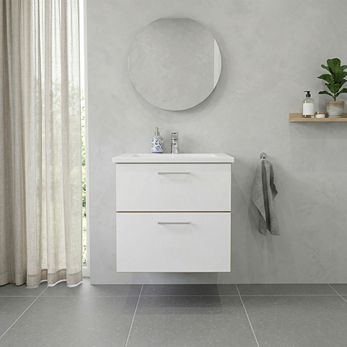 BADSET 62 CM Handfat i vit marmor