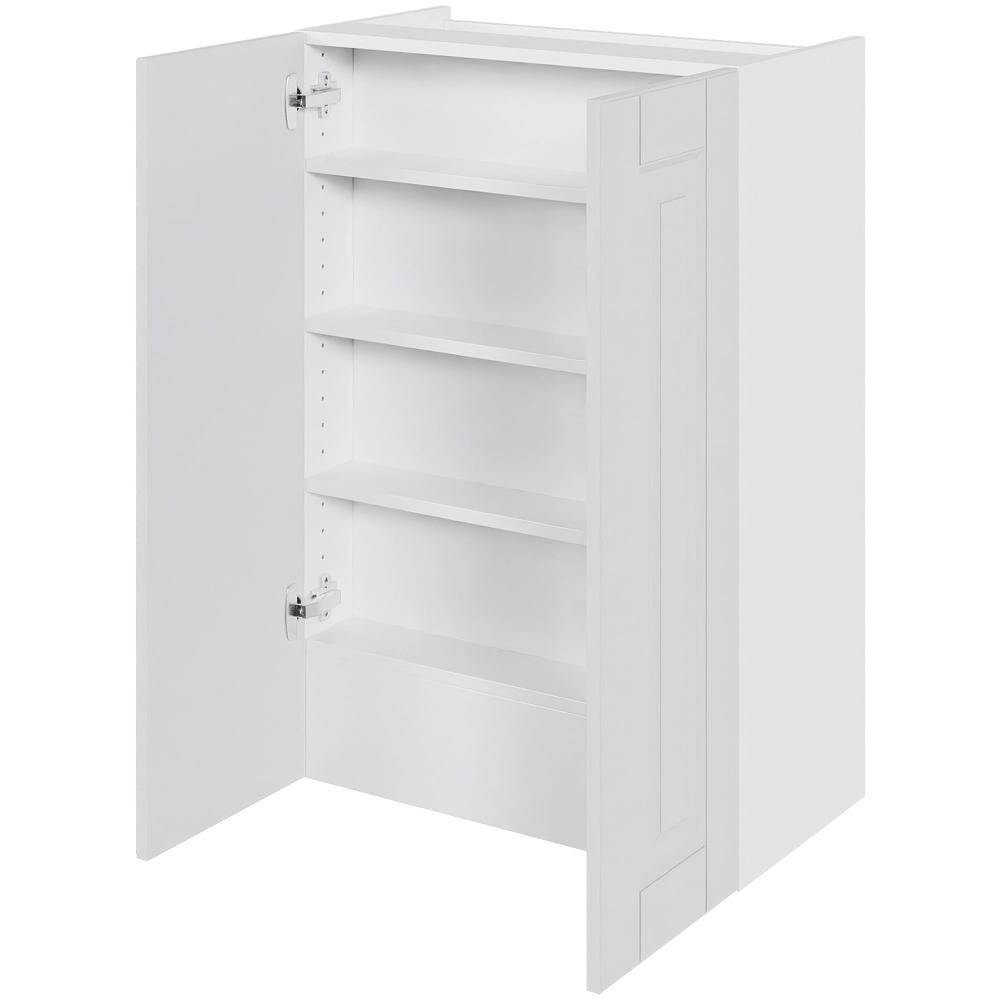 Köksfläktställ i Romantik hög H: 89,6 cm D: 34,0 cm - 2 luckor inklusive 3 hyllor och 1 fast sockel - Bredd: 60 cm