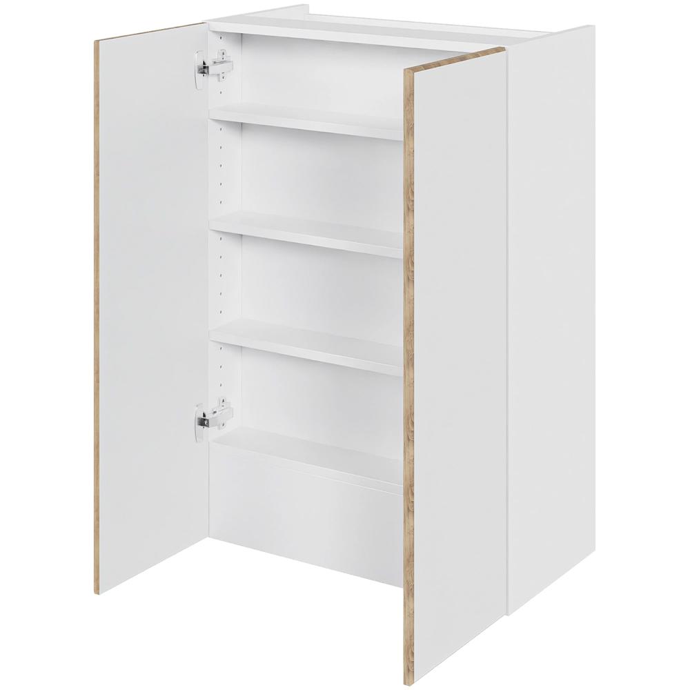 Köksfläktställ i London hög H: 89,6 cm D: 34,0 cm - 2 luckor inklusive 3 hyllor och 1 fast bas - Bredd: 60 cm