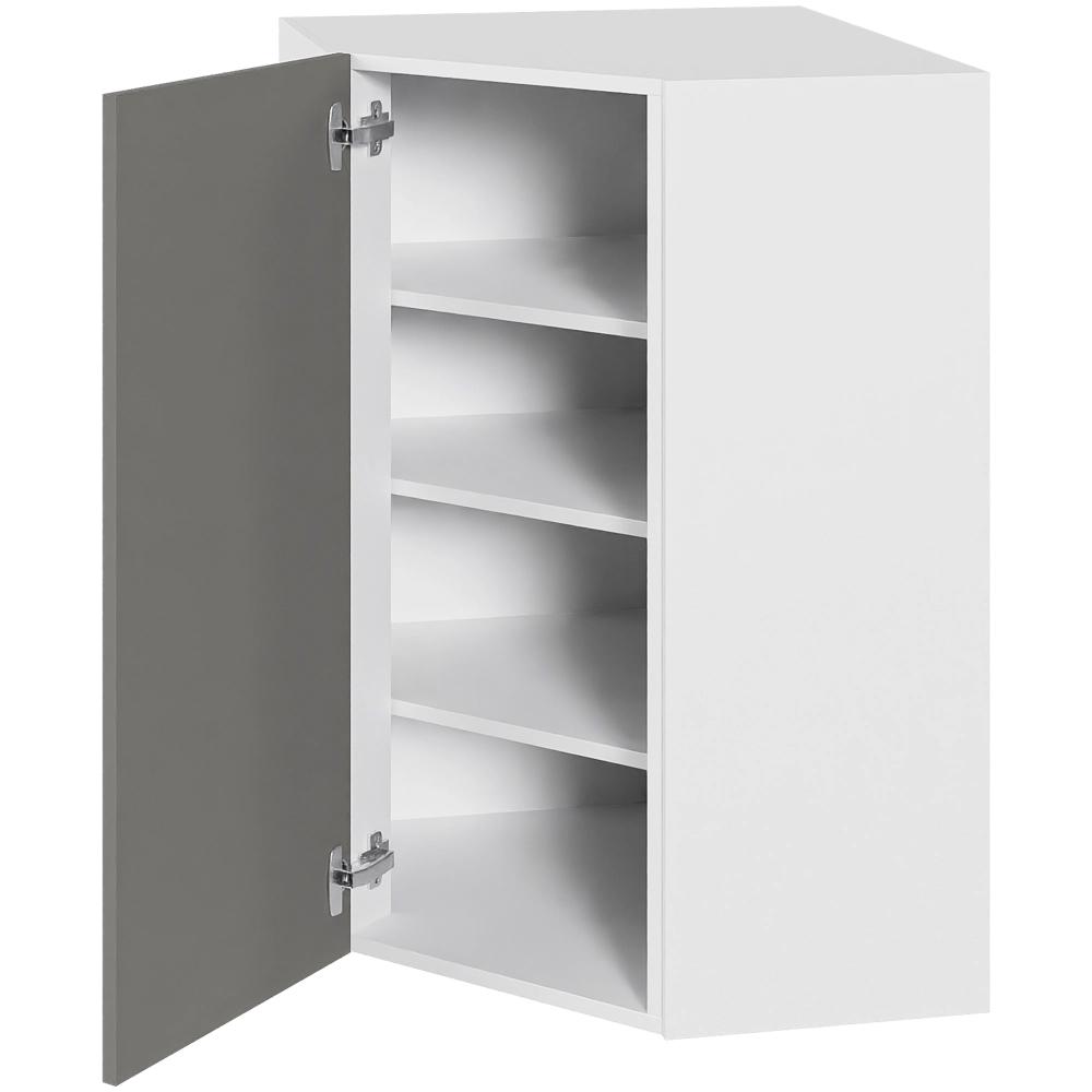 Köksöver-/ skåp i Cibo Grigio H: 70,4 cm D: 34,0 cm - Diagonal skåpdörr - Bredd: 60 cm