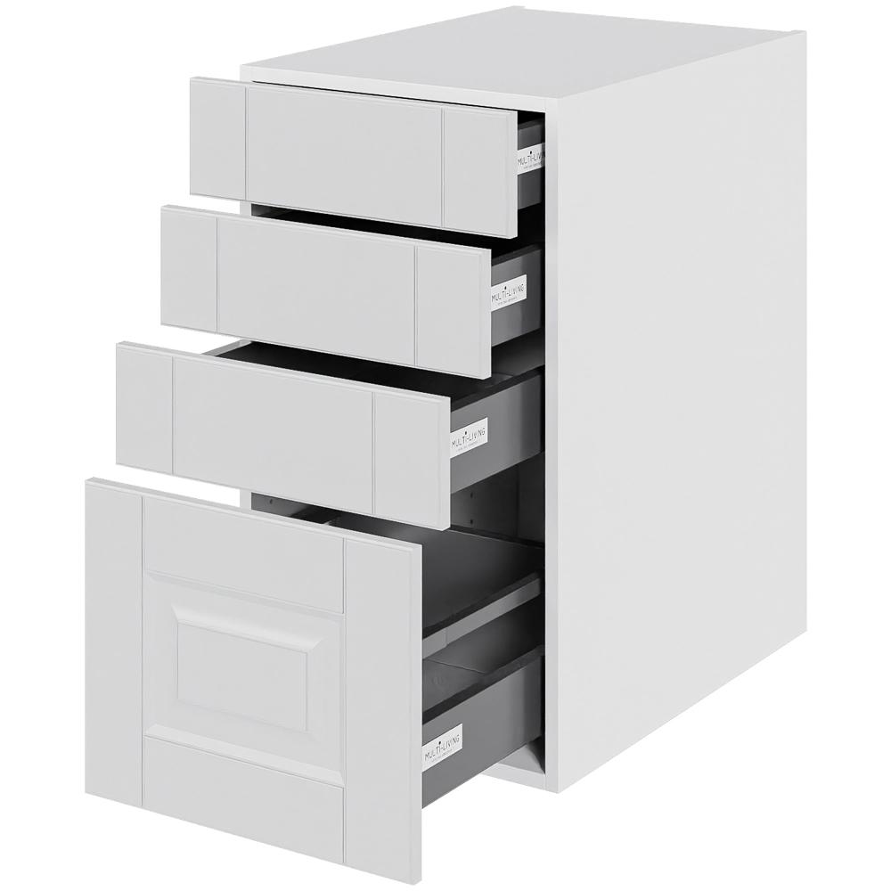 låda i skåp Romantik : 70,4 cm D: 60,0 cm - 4 delvis utdragbara/soft close lådor - Bredd: 40 cm