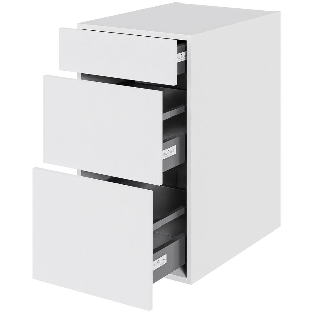 låda i skåp Fram H: 70,4 cm D: 60,0 cm - 3 lådor full utdrag/soft close - Bredd: 40 cm