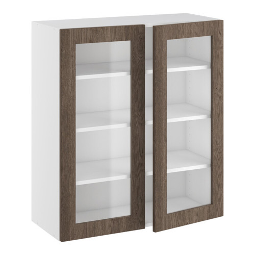 Vitrinskåp - Cleveland Grey Oak