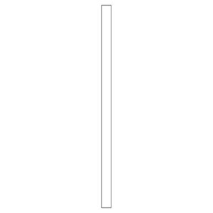 Anpassning till extra högt skåp<br> H: 214,4 cm B: 10 cm