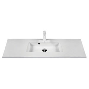 Colombo diskbänk vit marmor matt, mittfat, 82x36 c