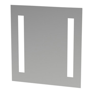 Spegel med 2 LED-ljusfält 15W - varmvit H:650 B:600