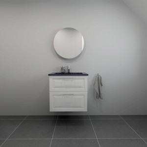 BADRUMSSET 62 CM Svart handfat Granitex
