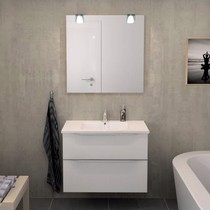 BADRUMSSET 80 CM M/2 lådor Vit Porslinsvask