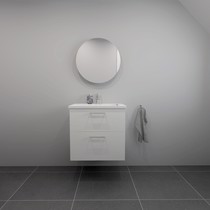 BADSET 62 CM Handfat i vit marmor