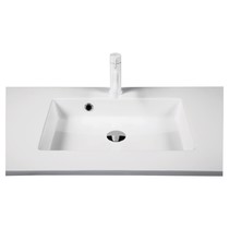 BADSET 82 CM Handfat i vit marmor