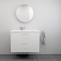 BADSET 82 CM Handfat i vit marmor
