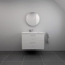 BADSET 82 CM Handfat i vit marmor