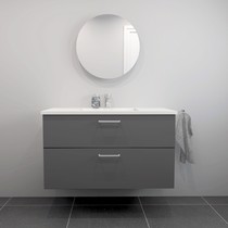 BADSET 102 CM Handfat i vit marmor