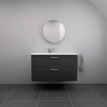 BADSET 102 CM Handfat i vit marmor