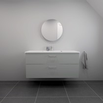 BADSET 122 CM Handfat i vit marmor