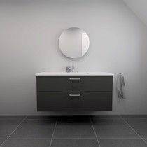 BADSET 122 CM Handfat i vit marmor
