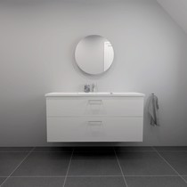 BADSET 122 CM Handfat i vit marmor