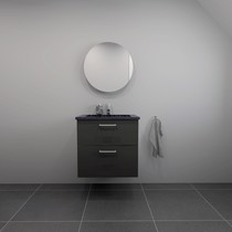 BADRUMSSET 62 CM Svart handfat Granitex