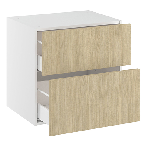 Badvaskeskab, 2 skuffer. H:576 B:800 D:450