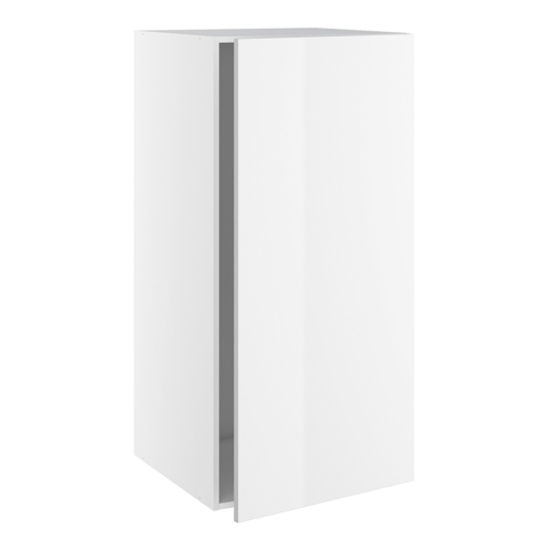 Skåp för att installera ett kylskåp med ett platt gångjärn (dörr-på-dörr) - Chicago White High Gloss
