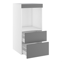 Designskåp för skåp 647x567 m/2 lådor och täckstycke H:1248 D:580 B:600