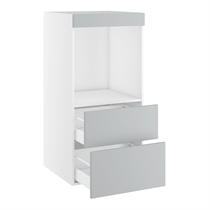 Designskåp för skåp 647x567 m/2 lådor och täckstycke H:1248 D:580 B:600