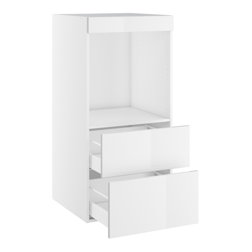 Skåp för ugn och mikrovågsugn - Chicago White High Gloss