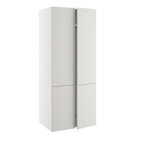 Garderobeskab, m/dobbelt låger, 2-delt sammensat, 1 hylde, 1 bøjlestang (leveres usamlet). H:1952 B:1000 D:580