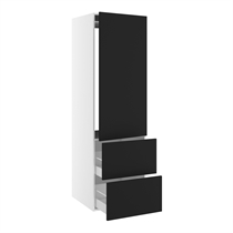 skåp för integrerad kyl nisch mått 1232x567 mm. m/1 skåpdörr med gångjärnshål H:1244 och 2 lådor H:348 H:1952 D:580 B:600