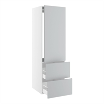 skåp för integrerad kyl nisch mått 1232x567 mm. m/1 skåpdörr med gångjärnshål H:1244 och 2 lådor H:348 H:1952 D:580 B:600