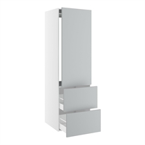 skåp för integrerad kyl nisch mått 1232x567 mm. m/1 skåpdörr med gångjärnshål H:1244 och 2 lådor H:348 H:1952 D:580 B:600