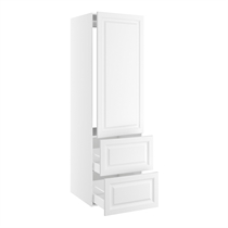 skåp för integrerad kyl nisch mått 1232x567 mm. m/1 skåpdörr med gångjärnshål H:1244 och 2 lådor H:348 H:1952 D:580 B:600