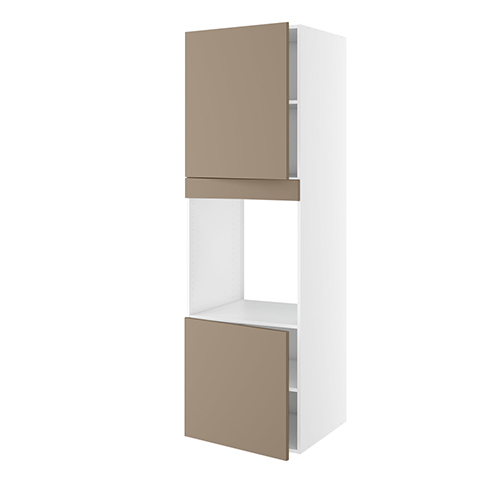 Højskab, t/ovn, 572mm låge, 700mm låge øverst, blændstykke 64mm, hul: 656mm. H:1952 B:600 D:580