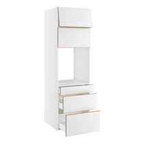 Højskab til ovn nichemål 592x567 mm. m/3 skuffer H:316, 252 og 124, 2 toplåger H:316 H:1952 D:580 B:600