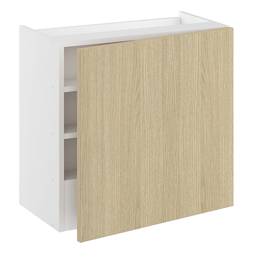 Emhætteskab, 1 låge, 3 hylder, m/aftagelig bagplade. H:576 B:600 D:320