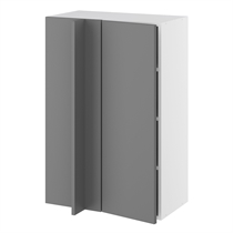 Hörninbyggt skåp m/3 hyllplan och täckplåt 340 mm (skåpdörr 296 mm. - min. 640 mm. från vägg) H:896 D:320 B:600