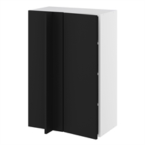 Hörninbyggt skåp m/3 hyllplan och täckplåt 340 mm (skåpdörr 296 mm. - min. 640 mm. från vägg) H:896 D:320 B:600