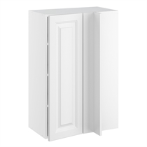Hörninbyggt skåp m/3 hyllplan och täckplåt 340 mm (skåpdörr 296 mm. - min. 640 mm. från vägg) H:896 D:320 B:600