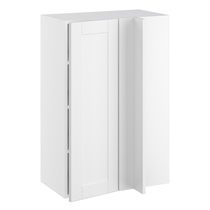 Hörninbyggt skåp m/3 hyllplan och täckplåt 340 mm (skåpdörr 296 mm. - min. 640 mm. från vägg) H:896 D:320 B:600