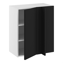 Hörninbyggt skåp m/2 hyllplan och täckplåt 340 mm (skåpdörr 296 mm. - min. 640 mm. från vägg)H:704 D:320 B:600