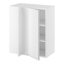 Hörninbyggt skåp m/2 hyllplan och täckplåt 340 mm (skåpdörr 296 mm. - min. 640 mm. från vägg)H:704 D:320 B:600