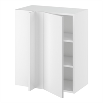 Hörninbyggt skåp m/2 hyllplan och täckplåt 340 mm (skåpdörr 296 mm. - min. 640 mm. från vägg)H:704 D:320 B:600