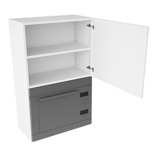 skåp för mikrovågsnisch mått 426x576x320 Dörr H:444 + Panel. H:896 D:320 B:600