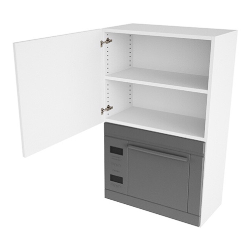 skåp för mikrovågsnisch mått 426x576x320 Dörr H:444 + Panel. H:896 D:320 B:600